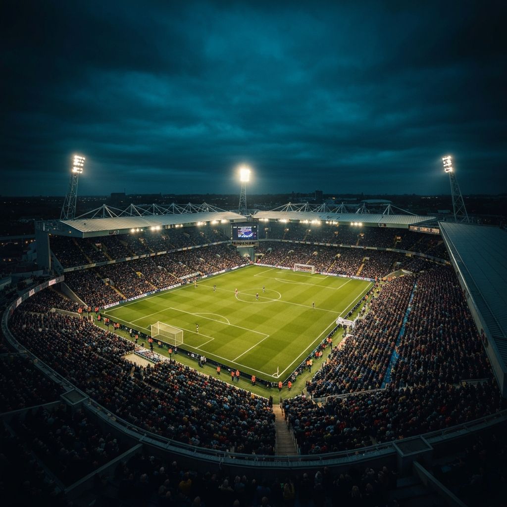 Premier League stadium floodlit at night — VIP UK Betting Sites